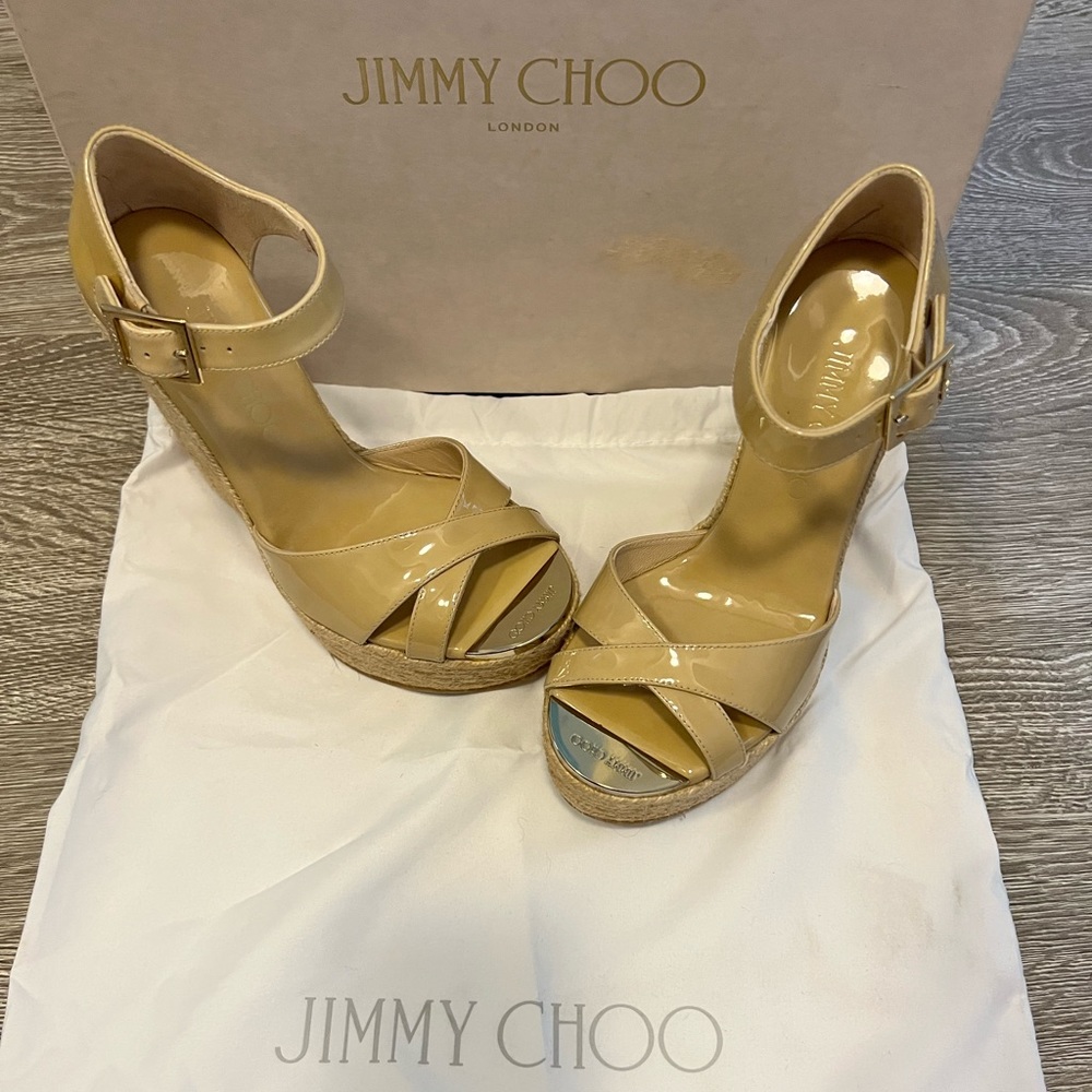 Jimmy Choo Wedge Espadrilles Size 4.5